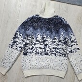 Новогодний, зимний свитер мужской, женский, из овечьей шерсти
