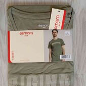 Esmara men брендовая мужская футболка цвет хаки размер L евро 52/54