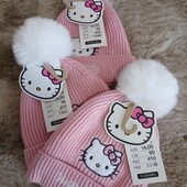 Зимова шапка hello kitty для дівчаток0